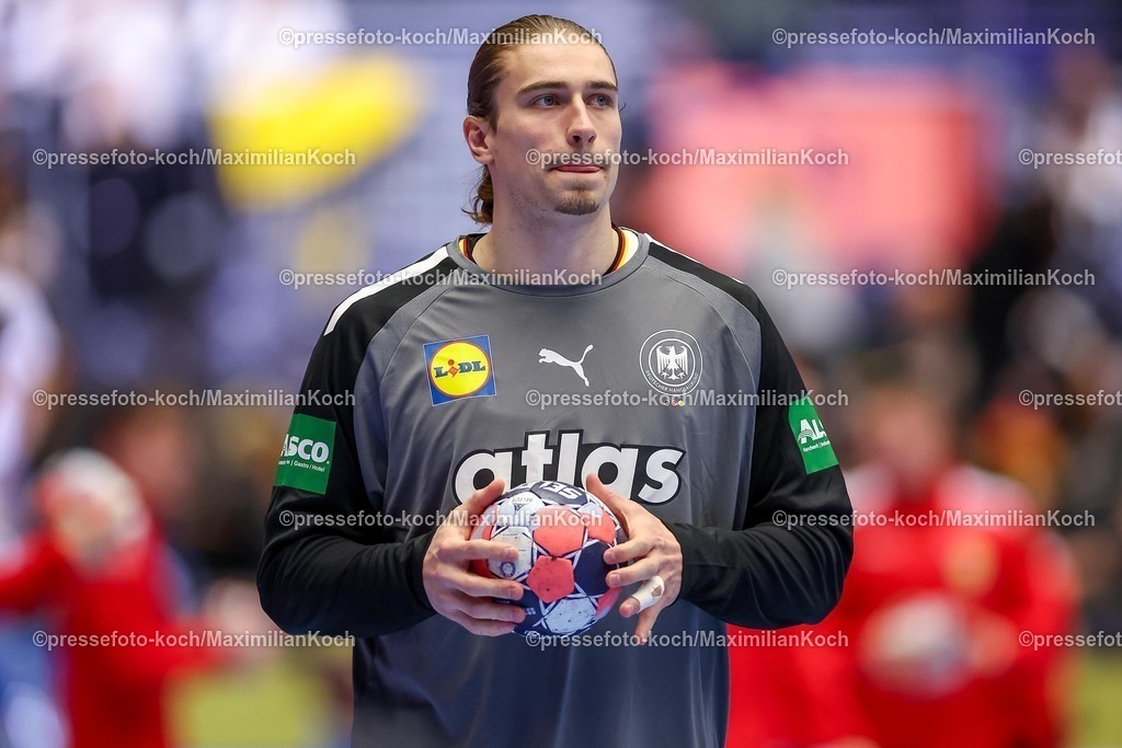 EHF15012602005 | 15.01.2026, Handball, Men's EHF EURO 2026, Deutschland - Östereich, Jyske Bank Boxen in Herning, Dänemark, Preliminary Round:  Juri Knorr (Germany #15) 