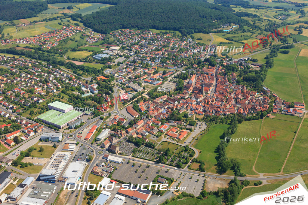 Luftbild von  Ebern - Luftaufnahme wurde 2015 von https://frankenair.de mittels Flugzeug (keine Drohne) erstellt - die Geschenkidee