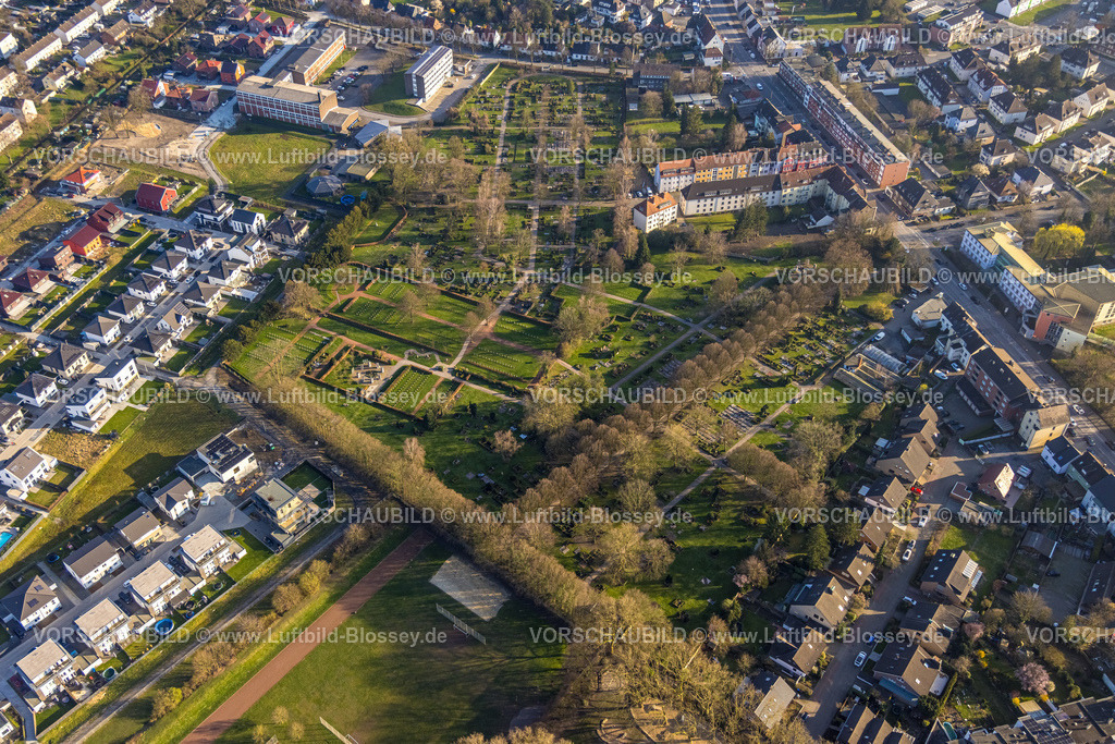 Hamm240305412 | Luftbild, Südenfriedhof Gräberfeld, Neubau Wohngebiet Clementine-Röper-Straße, Mitte, Hamm, Ruhrgebiet, Nordrhein-Westfalen, Deutschland