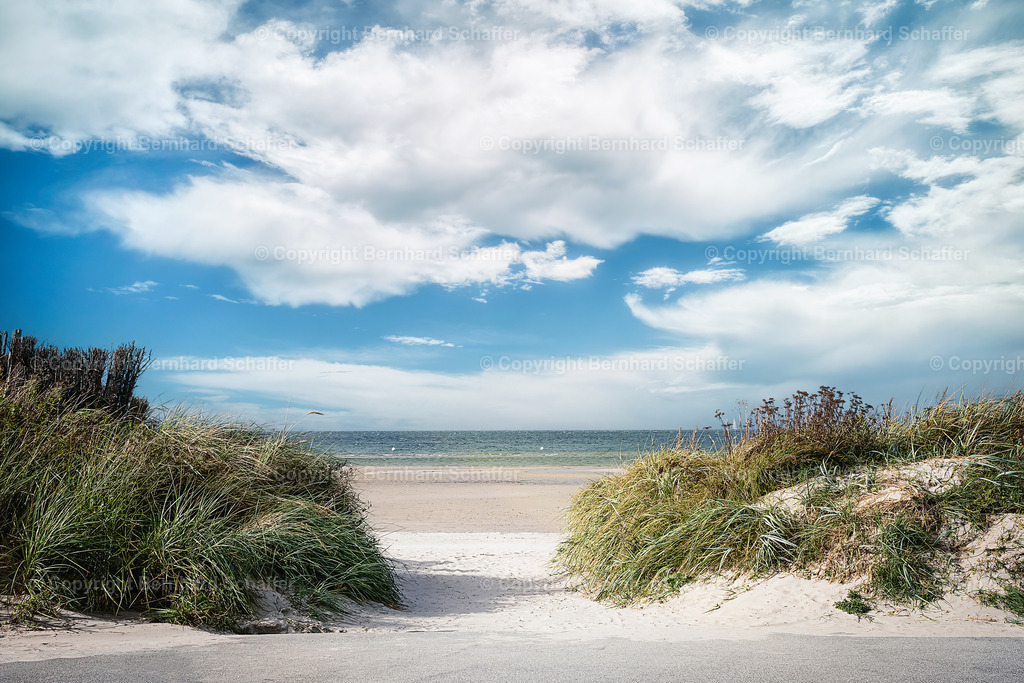 Dünen am Strand der Ostsee | Durchgang durch die Dünen zu einem Strand an der Ostsee. - Realisiert mit Pictrs.com