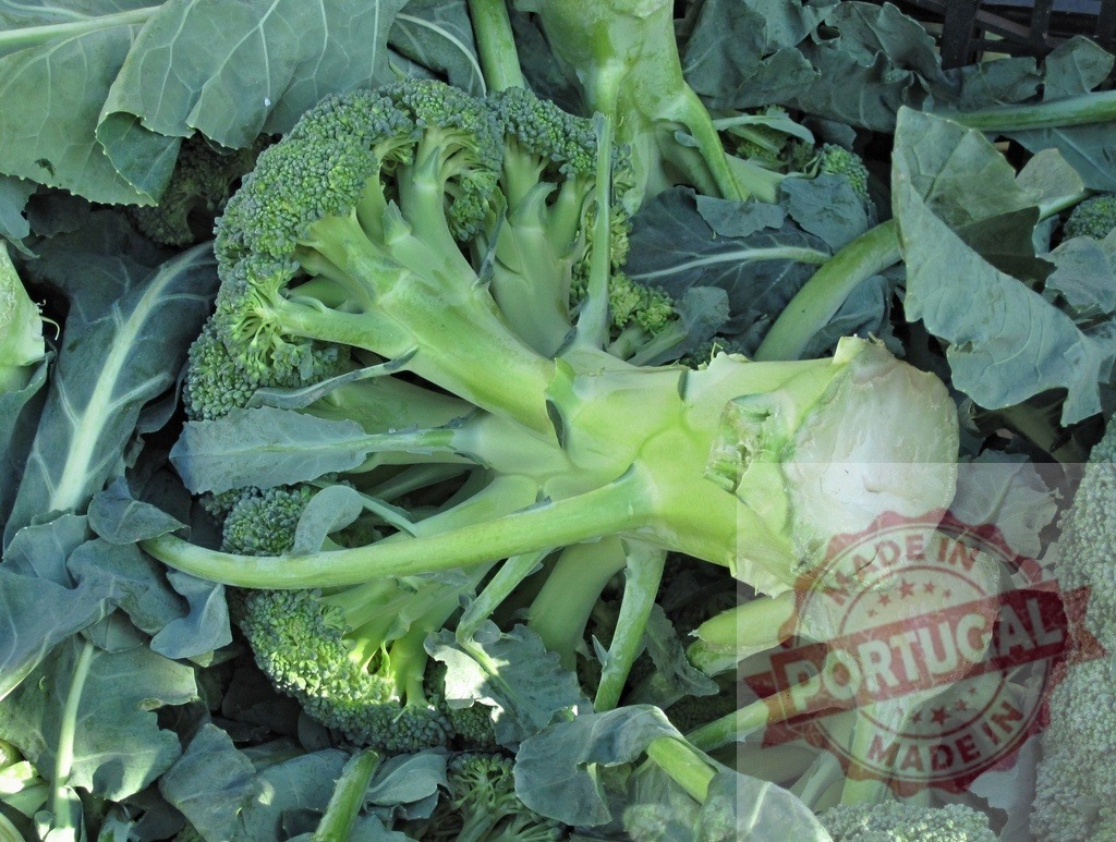 Fresh green broccoli and leaves harvested for market | Freshly harvested broccoli with green leaves preparing for sale - Realized with Pictrs.com