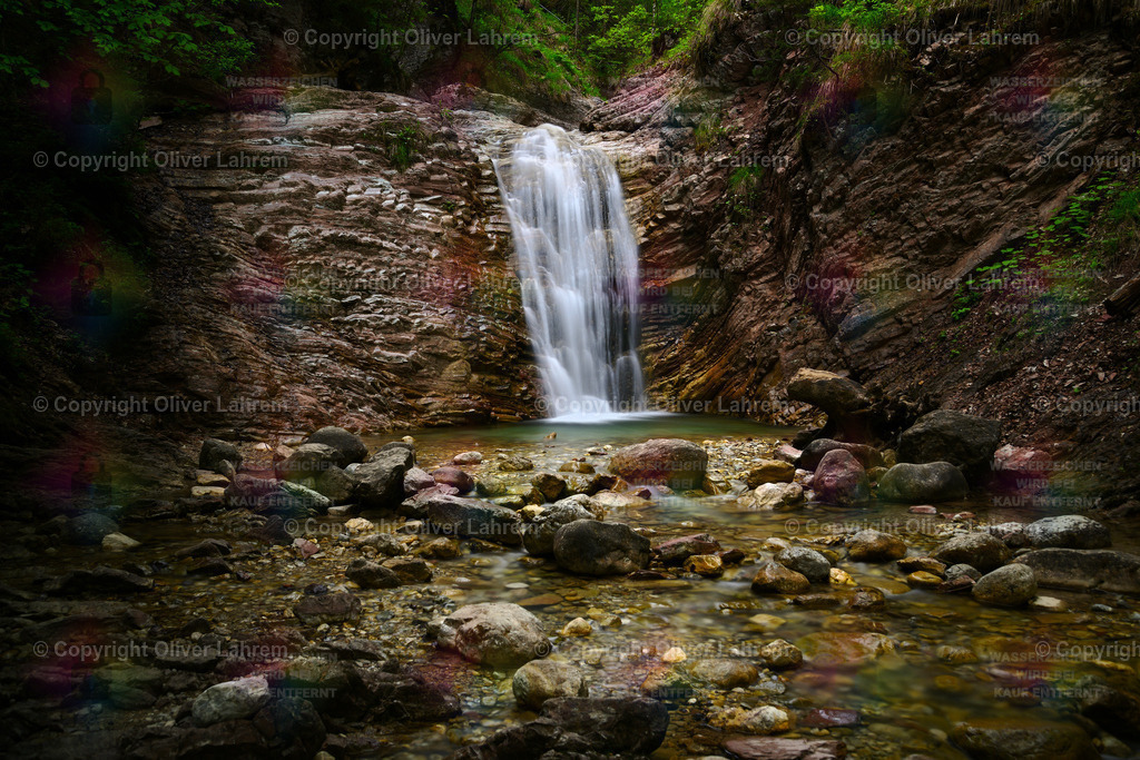 Der Wasserfall in der Schleifmühlenklamm | Der wohl größte Wasserfall in der Schleifmühlkamm bei Unterammergau.