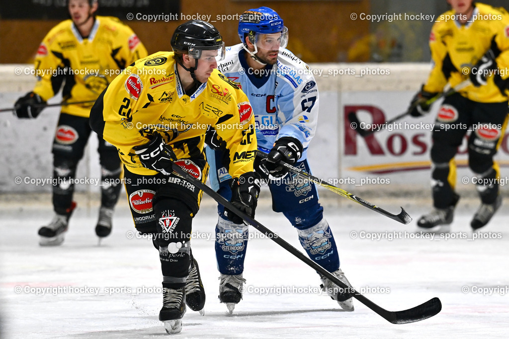 EC Spittal Hornets vs. ESC Steindorf 28.10.2023 | #22 Thaler Tim, #57 Wilfan Franz