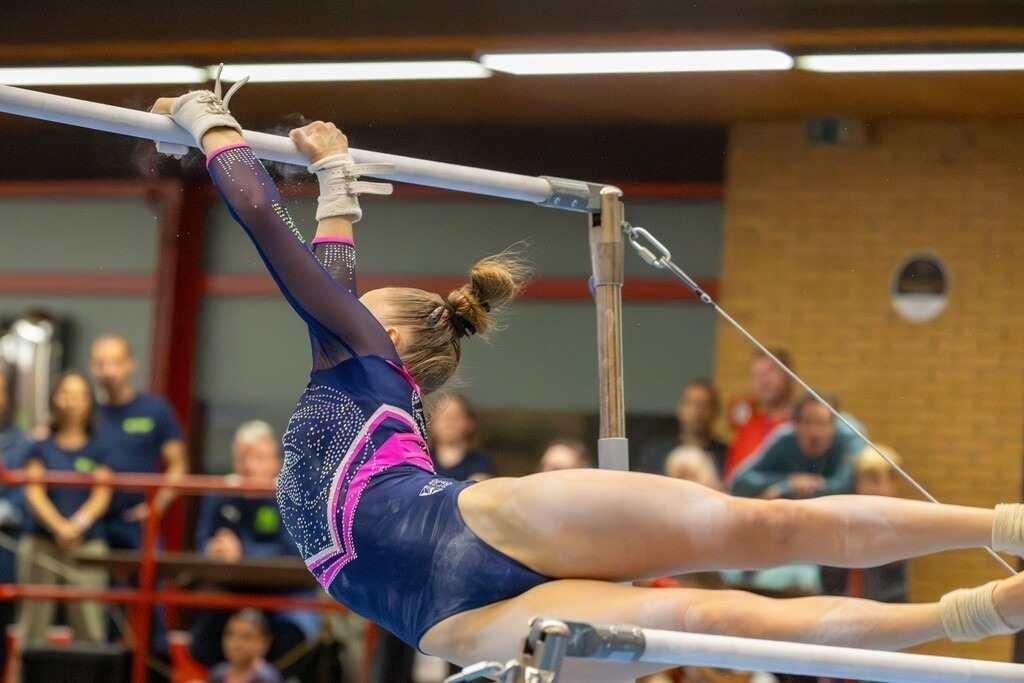 Deutsche Turnliga DTL (Bundesliga) der Frauen, 3. Wettkampftag 2025 in Ketsch***Silja Stöhr (TG Mannheim) am Stufenbarren | Deutsche Turnliga DTL (Bundesliga) der Frauen, 3. Wettkampftag 2025 in Ketsch***Silja Stöhr (TG Mannheim) am Stufenbarren - Realisiert mit Pictrs.com