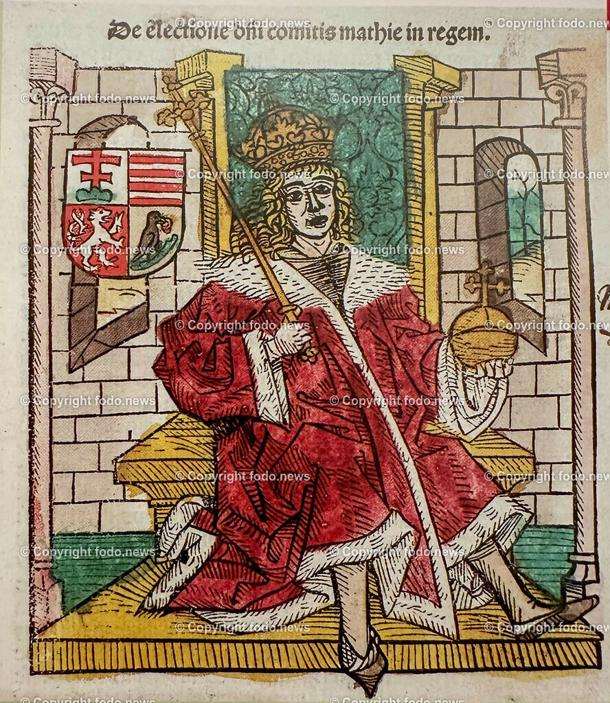 Schlossmuseum Linz_ 18.01.2024-20 | 18.01.2024, Schlossmuseum Linz, AUT, Schlossmuseum, im Bild Koenig Matthias Corvinus, der grosse Gegenspieler Friedrichs III. - REPRO