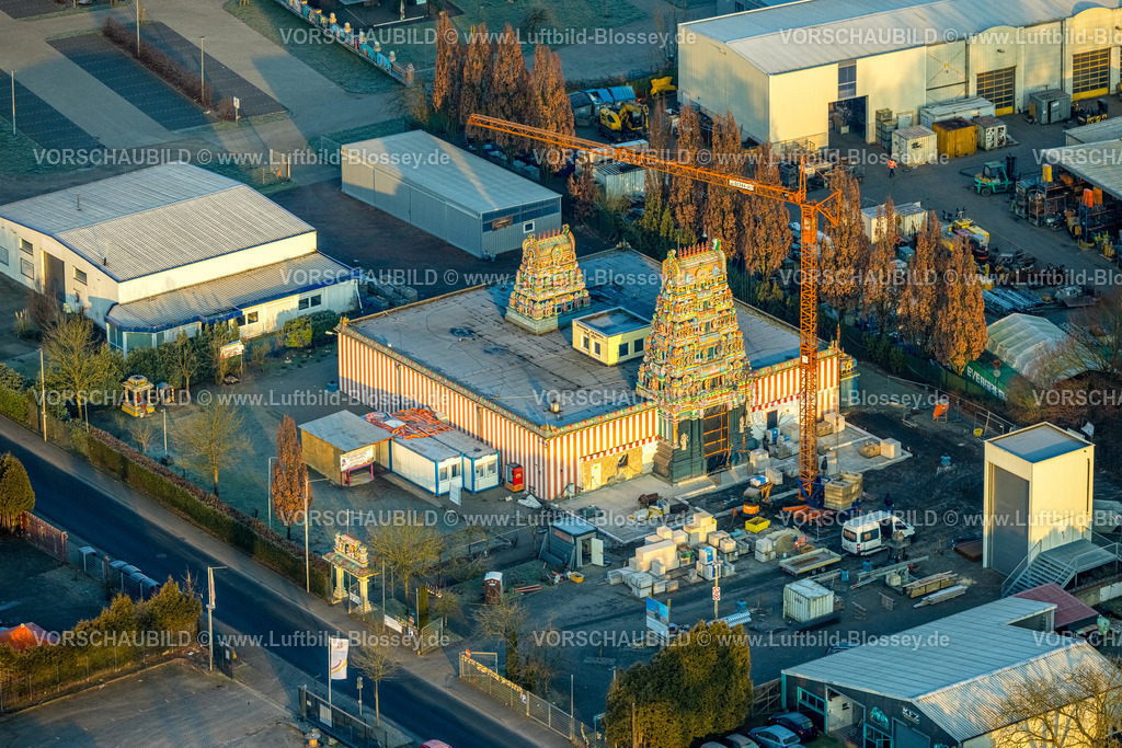 Hamm250200125Uentrop | Luftbild, Hindu Tempelanlage, Hinduistische Gemeinde in Deutschland, K.d.ö.R., Uentrop, Hamm, Ruhrgebiet, Nordrhein-Westfalen, Deutschland