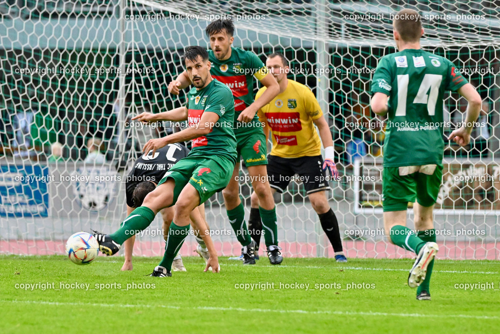 SV Rapid Lienz vs. URC Thal Assling | #2 Patrick Eder Rapid Lienz, #5 Manuel Eder Rapid Lienz, SV Rapid Lienz vs. URC Thal Assling, SV Rapid Lienz vs. URC Thal Assling am 08.06.2024 in Lienz (Dolomiten Satadion), Austria, (Photo by Bernd Stefan)