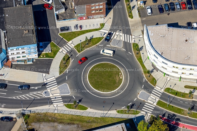 Witten230800521 | Luftbild, Neubaugebiet, Kreisverkehr Pferdebachstraße und Schlachthofstraße, Sonnenschein, Witten, Ruhrgebiet, Nordrhein-Westfalen, Deutschland