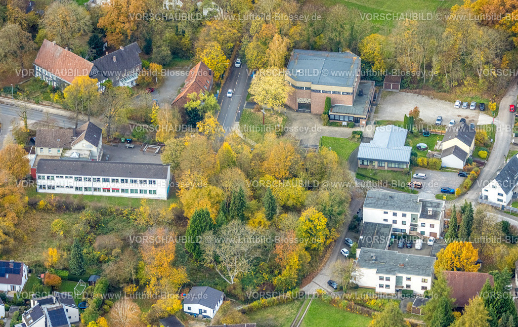 Hagen251101468 | Luftbild, Erich Kästner Schule, herbstliche Bäume, Lennetal, Hagen, Ruhrgebiet, Nordrhein-Westfalen, Deutschland