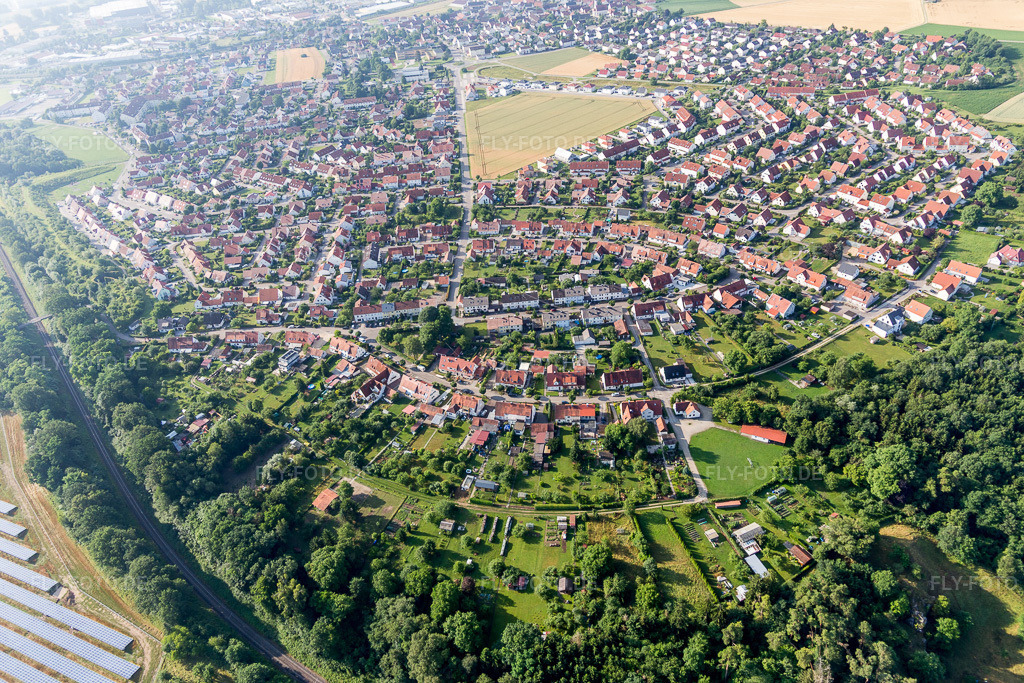 Luftbild: Riedlingen, Rambergsiedlung im Ortsteil Riedlingen in Donauwörth im Bundesland Bayern in Deutschland. Foto: IMG_101709.jpg vom 08.07.2017 durch Werner Riehm/FLY-FOTO.de