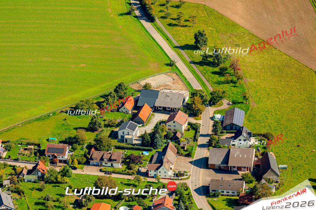 Klassische Luftaufnahme ohne Drohne zeigt:Belzhag bei Kupferzell - Die Luftbildaufnahme wurde 2025 vom UL-Flugzeug heraus erstellt ( keine Drohne ) - Hochauflösende Luftaufnahme -Nicht vergleichbar mit Google Maps oder Satelittenbilder- Die Geschenkidee !Mit Lizenz und Bildrechte bestellbar