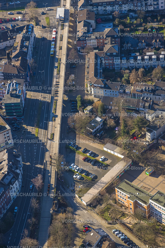 Muelheim230201033 | Luftbild, Parkplatz Bürgeramt, Radschnellweg RS1, Altstadt II, Mülheim an der Ruhr, Ruhrgebiet, Nordrhein-Westfalen, Deutschland