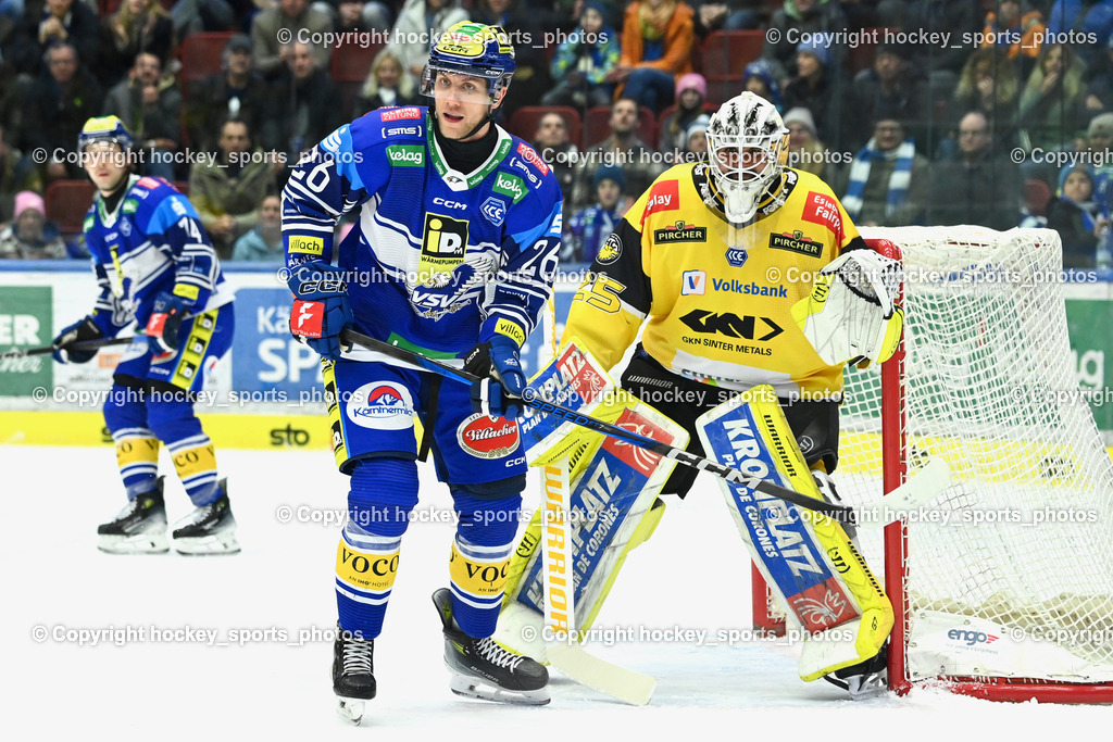 EC IDM Wärmepumpen VSV vs. HC Pustertal | #26 VAN NES Guus EC VSV, #25 Bernard Andreas HC PUSTERTAL, EC IDM Wärmepumpen VSV vs. HC Pustertal, EC IDM Wärmepumpen VSV vs. HC Pustertal am 15.11.2024 in Villach (Stadthalle Villach), Austria, (Photo by Bernd Stefan)