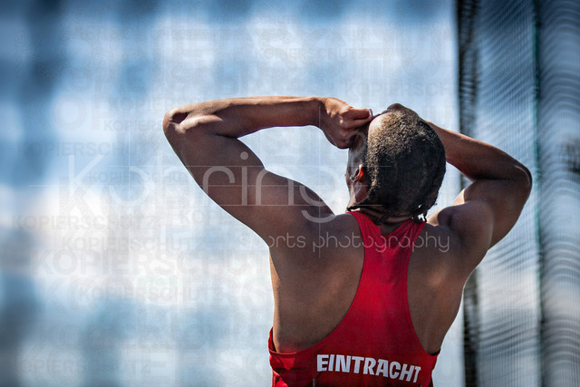 Multisport Event; Ratingen, 28.06.2026 | RATINGEN, GERMANY - JUNE 28, 2026 : Fred Isaac Fleurisson (GER / Germany) reacts during the decathlon’s discus throw of the Multisport Event at Stadion Ratingen on June 28, 2026 in Ratingen, Germany.