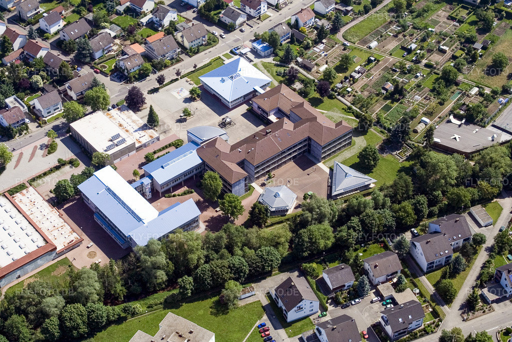 Luftbild: Gymnasium im Pamina in Herxheim bei Landau im Bundesland Rheinland-Pfalz in Deutschland. Foto: IMG_2269.jpg vom 03.06.2006 durch Werner Riehm/FLY-FOTO.de