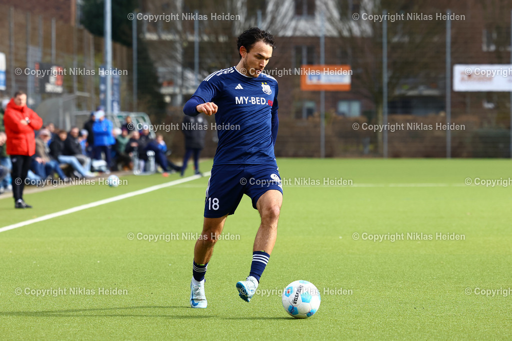 NH_USCPaloma_TuSDassendorf_OberligaHamburg_23022025 | #18 Len Aike Strömer (TuS Dassendorf)Fußball I Herren I Gamesright Oberliga Hamburg I Saison 2024-2025 I  24. Spieltag I USC Paloma - TuS Dassendorf I 23.02.2025 I Jonny-Rehbein-Sportplatz