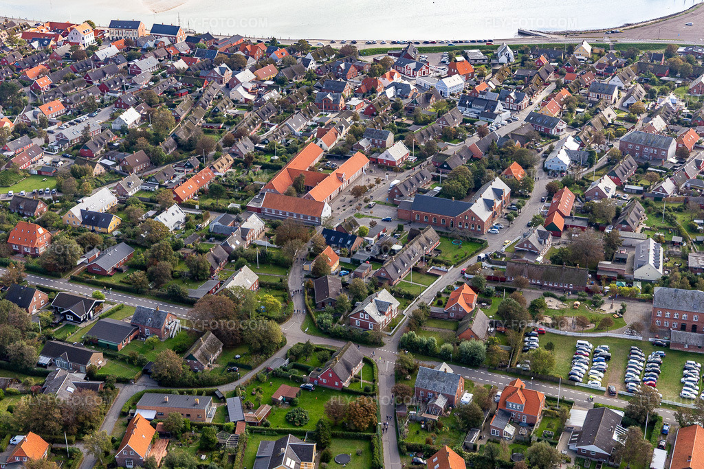 Aerial view: View of the town in Fanø in the state South Denmark, Denmark.Photo: IMG_118557.jpg taken on 09/21/2019 by Werner Riehm/FLY-FOTO.comResolution of the original: 5418 x 3612 px
