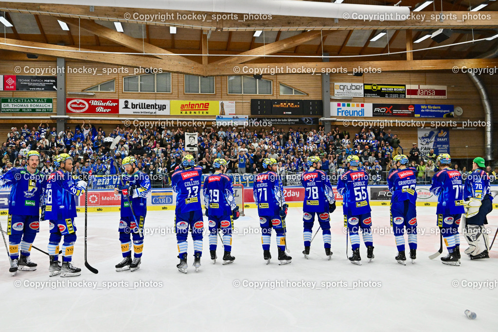 EC IDM Wärmepumpen VSV vs. EC KAC 17.3.2023 | EC VSV Mannschaft nach Niederlage Spiel 5 gegen KAC, EC VSV Fans