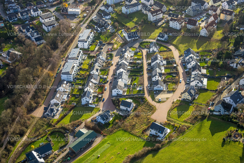 Sprockhoevel251200593 | Luftbild, Neubau Einfamilienhäuser Reihenhaus Wohnsiedlung Riepelsiepen, Niedersprockhövel, Sprockhövel, Ruhrgebiet, Nordrhein-Westfalen, Deutschland