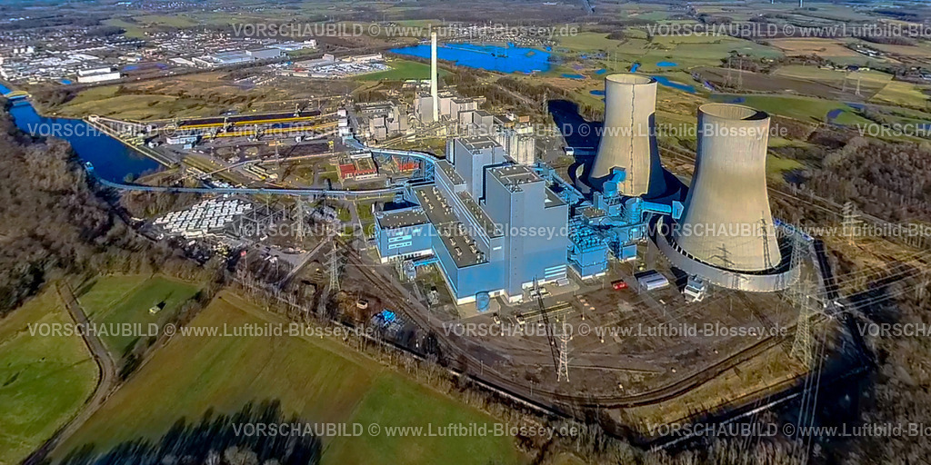 Hamm240190109RWE_VEW_KraftwerkWestfalen | Luftbild, RWE Kraftwerk Westfalen am Datteln-Hamm-Kanal, ehemals VEW, Fernsicht,  Wiesen und Felder und Windräder, Erdkugel, Fisheye Aufnahme, Fischaugen Aufnahme, 360 Grad Aufnahme, tiny world, little planet, fisheye Bild, Uentrop, Hamm, Ruhrgebiet, Nordrhein-Westfalen, Deutschland