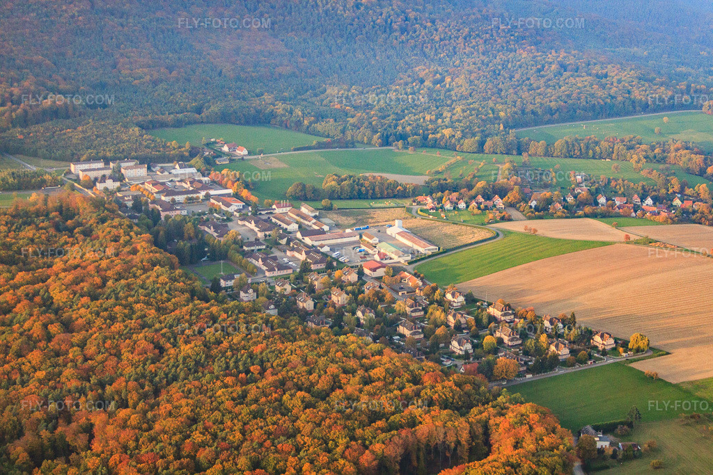 Aerial view: Camp Drachenbronn in Drachenbronn-Birlenbach in the state Bas-Rhin, France.Photo: IMG_54244.jpg taken on 10/21/2012 by Werner Riehm/FLY-FOTO.comResolution of the original: 4752 x 3168 px