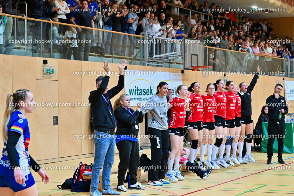 SC Ferlach Damen vs. WAT Atzgersdorf 18.5.2023 | Jubel WAT Atzgersdorf Mannschaft, Spielerbank WAT Atzgersdorf, 
