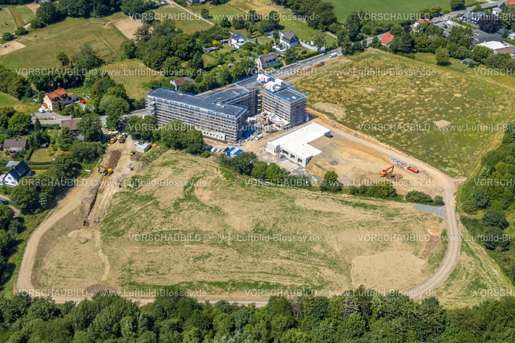 Schwelm230709129 | Luftbild, Baustelle mit Neubau Gefahrenabwehrzentrum Polizei Hauptquartier, Strückerberger Straße, Büttenberg, Ennepetal, Ruhrgebiet, Nordrhein-Westfalen, Deutschland