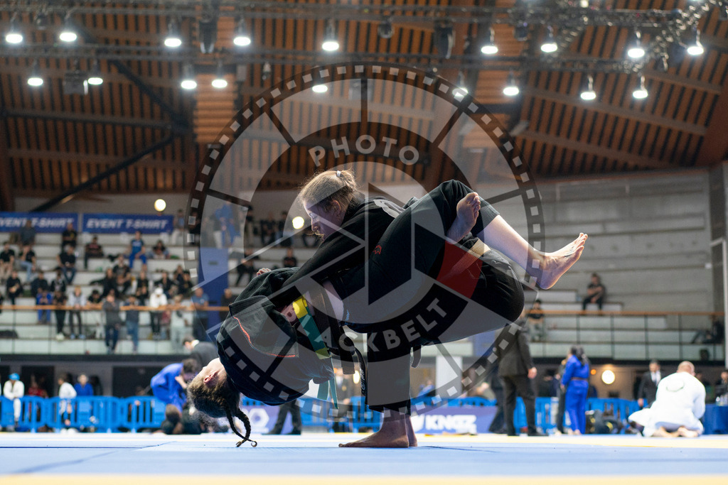 20240124PBB01586 | Fighters compete during the second day of the IBJJF European Championship in Paris, France, on January 24, 2024.