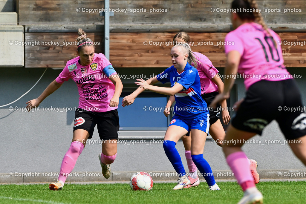 Carinthians Hornets vs. GAK 1902 Frauen | #14 Nicole Dominique Gatternig Carinthians Hornets, #19 Lisa-Marie Kous GAK, Carinthians Hornets vs. GAK 1902 Frauen, Carinthians Hornets vs. GAK 1902 Frauen am 01.09.2024 in Sachsenburg (Sportplatz Sachsenburg), Austria, (Photo by Bernd Stefan)