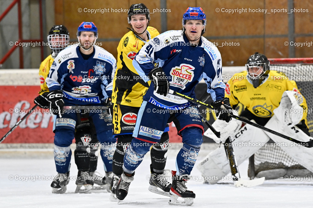 EC Spittal Hornets vs. ESC Steindorf 10.2.2024 | #91 Kravanja Kristian, #81 Sivec Peter Paul, #57 Wilfan Franz
