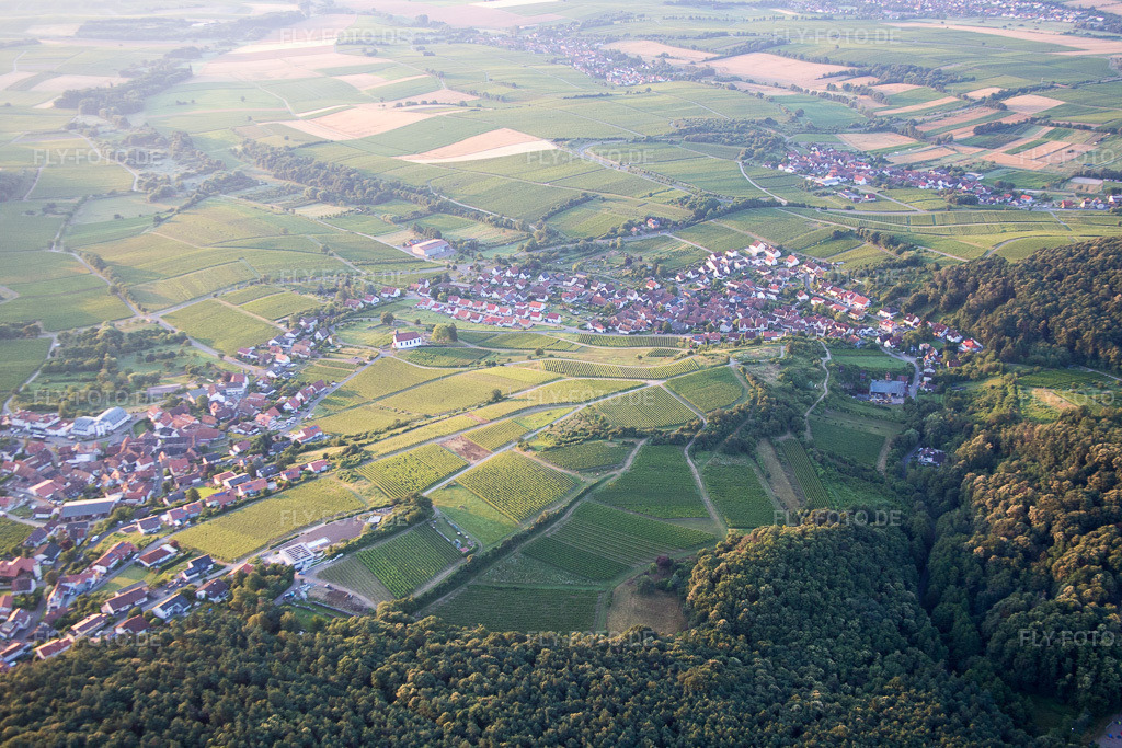 Luftbild: Ortsansicht im Ortsteil Gleiszellen in Gleiszellen-Gleishorbach im Bundesland Rheinland-Pfalz in Deutschland. Foto: IMG_091843.jpg vom 16.07.2016 durch Werner Riehm/FLY-FOTO.de