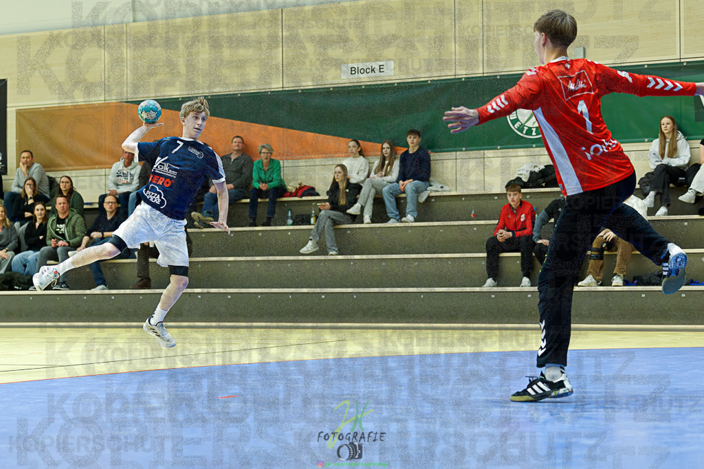 mJB Pokalrunde dt. Meisterschaft, TV Hüttenberg - TSV GWD Minden | mJB Pokalrunde dt. Meisterschaft, TV Hüttenberg - TSV GWD Minden am 15.03.2025 in Münchholzhausen (Sporthalle Münchholzhausen)Photo © 2025 - Jörg Heinrich - Realisiert mit Pictrs.com