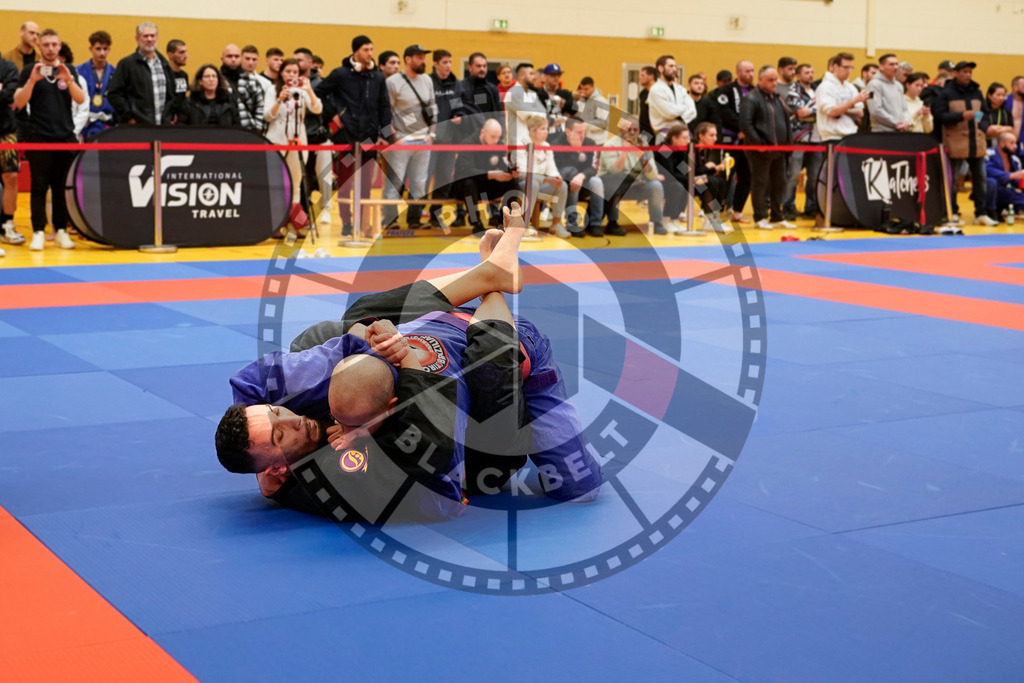 20240203PBB06843 | Fighters compete during the Brazilian Jiu-Jitsu Championship of the AJP Tour in Maintal by Frankfurt am Main, Germany, on February 2, 2024.