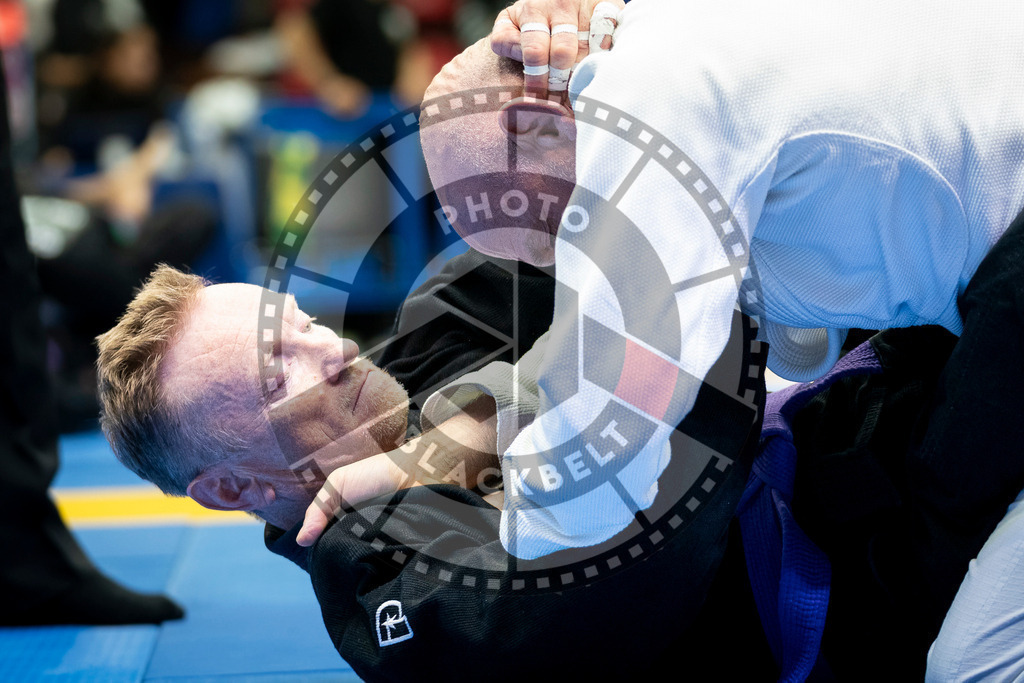 20240125PBB00959 | Fighters compete during the sixth day of the Brazilian Jiu-jitsu European Championship of the IBJJF in Paris, France, on January 25, 2024.