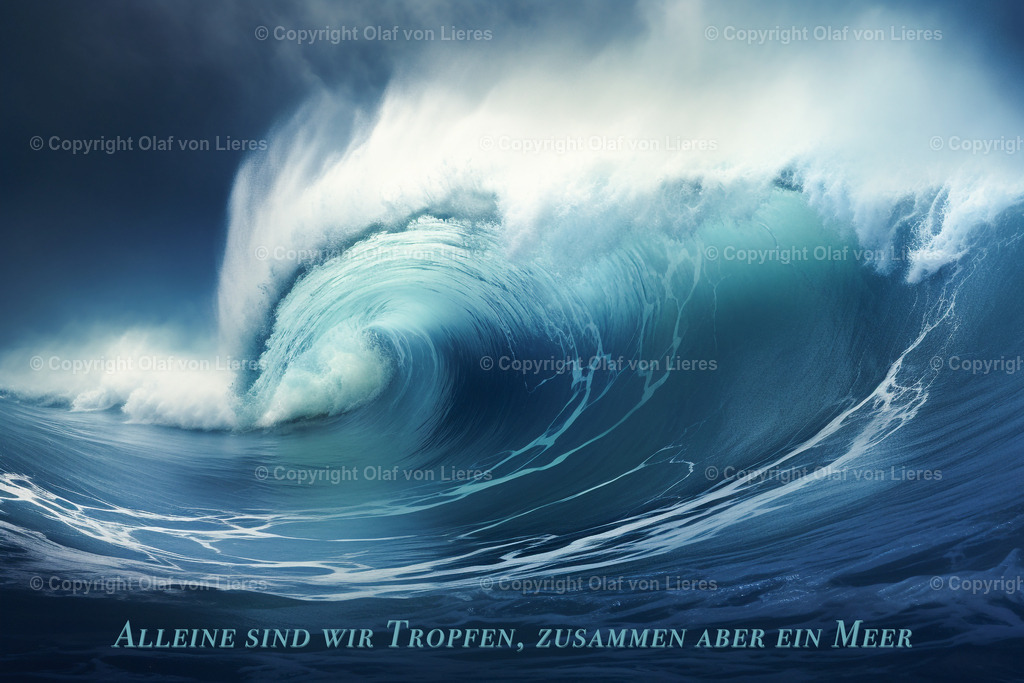 Wandbilder fürs Büro Teamwork | Wandbilder wildes Meer