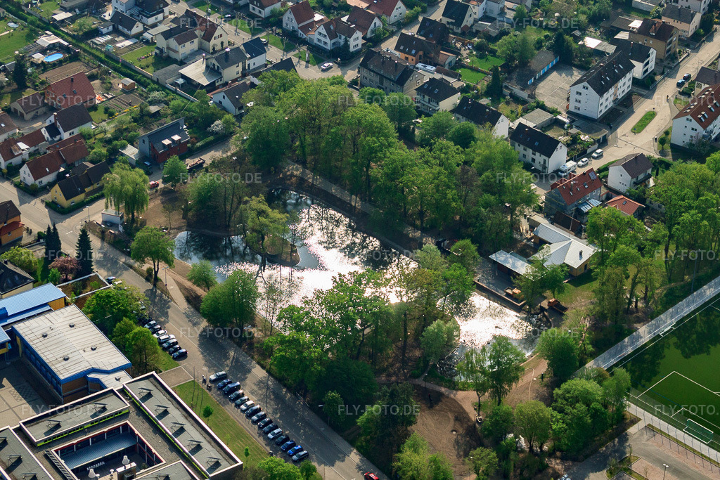 Luftbild: Neugestaltung des Schwanenweiers 