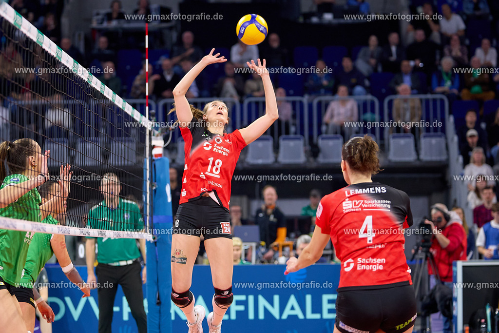 GER, Dresdner SC - USC Muenster, Volleyball, DVV-Pokalfinale Frauen 2025, 02.03.25 | GER, Dresdner SC - USC Muenster, Volleyball, DVV-Pokalfinale Frauen 2025, 02.03.25Foto: Gerald Oelze-de Stoppany