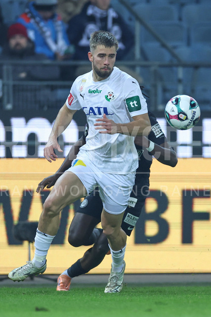 UEFA Europa League 2025/26: SK Sturm Graz vs SK Brann | Graz, Austria, 29.JAN.26 - SOCCER - UEFA Europa League, SK Sturm Graz vs SK Brann Bergen. The image shows David Kubatta (Tirol).