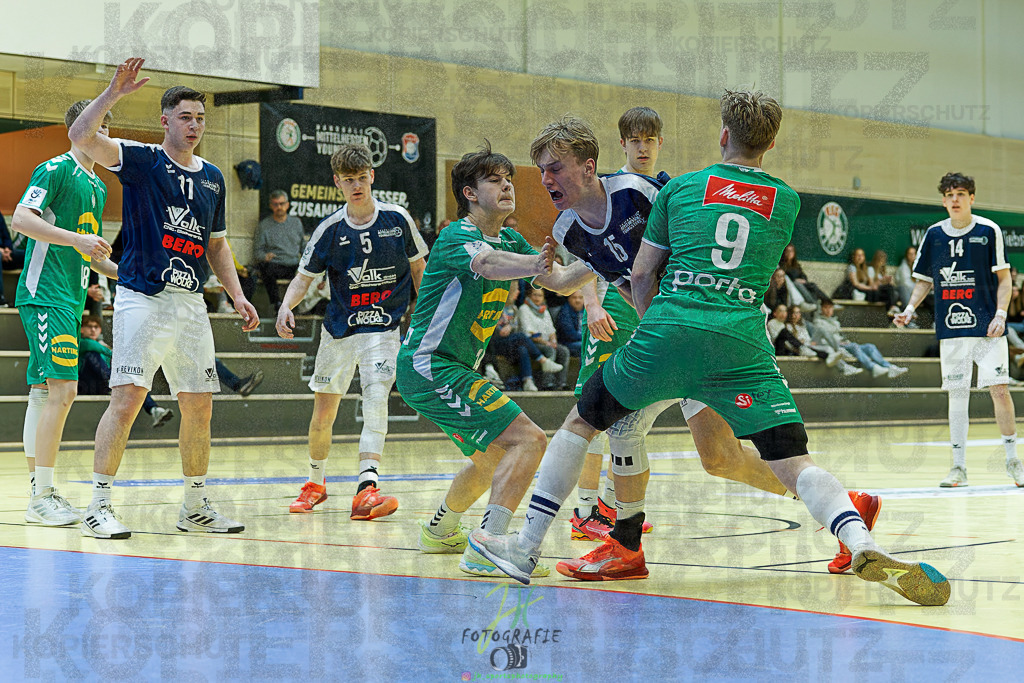 mJB Pokalrunde dt. Meisterschaft, TV Hüttenberg - TSV GWD Minden | mJB Pokalrunde dt. Meisterschaft, TV Hüttenberg - TSV GWD Minden am 15.03.2025 in Münchholzhausen (Sporthalle Münchholzhausen)Photo © 2025 - Jörg Heinrich - Realisiert mit Pictrs.com