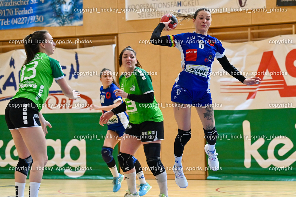SC Ferlach Damen vs. HIB Graz 18.2.2023 | #6 KAVALAR Anna-Maria, #97 DAVIDOVIC Laura, #13 SPALT Lisa