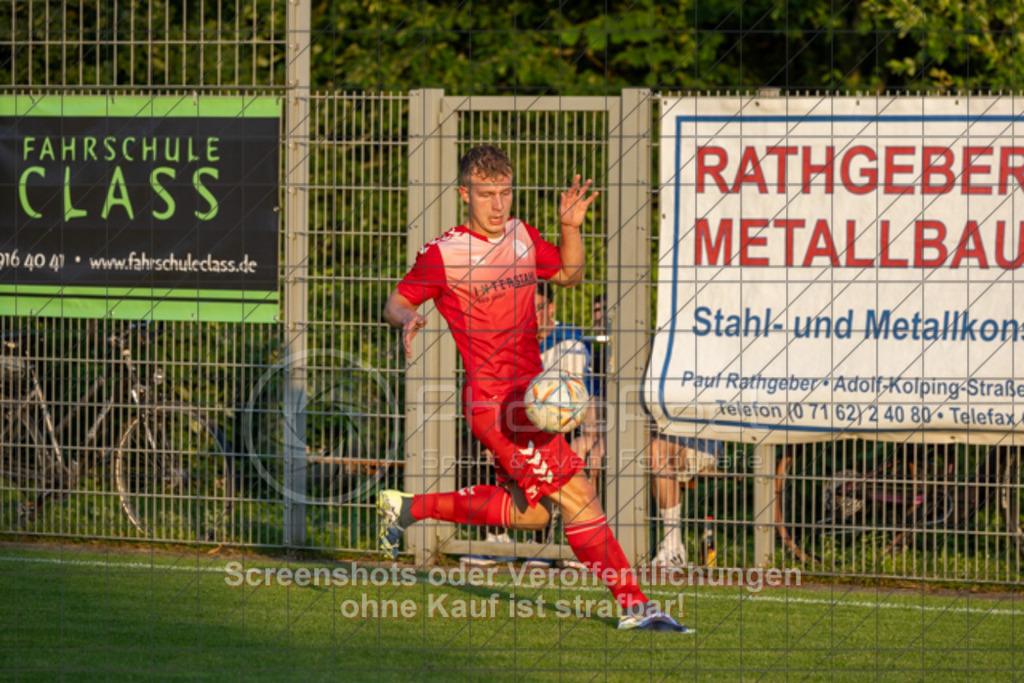 20250616_203314_0890 | #,  TV Eybach (weiß) vs. 1.FC Donzdorf II (rot), Fussball, Entscheidungsspiel 3 in Kreisliga A3 - Bezirk Neckar/Fils, Saison 2024/2025, Rasensportplatz, Staufenecker Str. 41, 73084 Salach, 16.06.2025 - 18:30 Uhr,Foto: PhotoPeet-Sportfotografie/Peter Harich