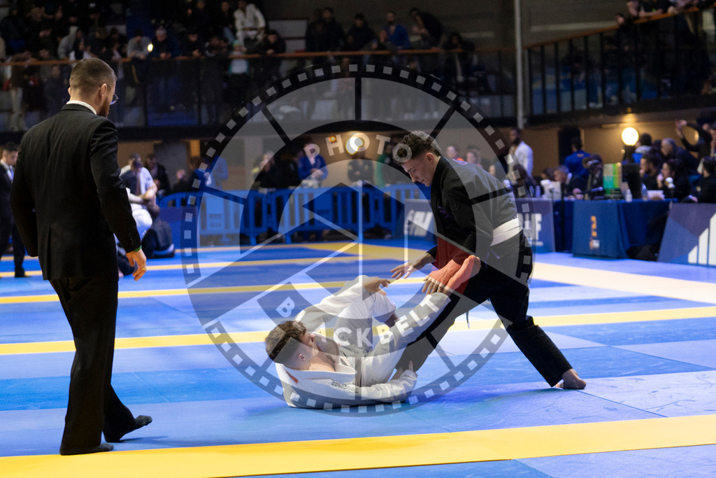 20240119PBB0967 | Fighters compete during the IBJJF European Championship in Paris, France, on January 19, 2024.