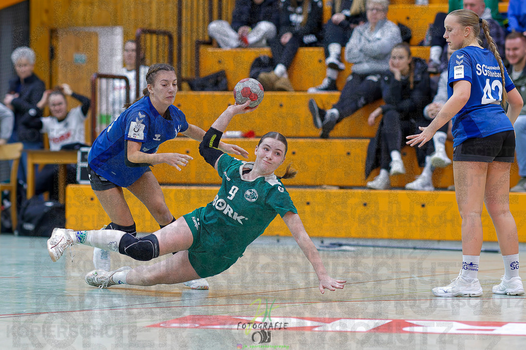 Jugenbundesliga wJB; HSG Kleenheim/Langgöns - SG Kappelwindeck/Steinbach | Jugenbundesliga wJB; HSG Kleenheim/Langgöns - SG Kappelwindeck/Steinbach am 23.11.2025 in Oberkleen (Weidig-Halle)Photo © 2025 - Jörg Heinrich - Realisiert mit Pictrs.com