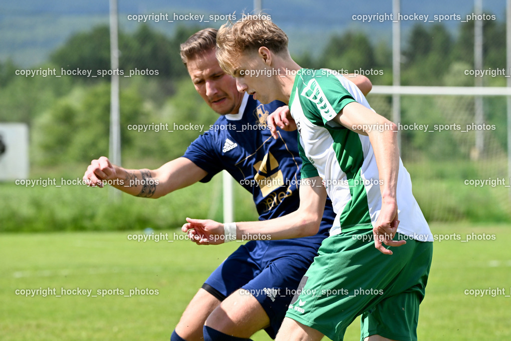 ATUS Velden vs. VST Völkermarkt | #8 Fabian Kopeinig ATUS Velden, #10 Mario Michael Kuester VST Völkermarkt, ATUS Velden vs. VST Völkermarkt, ATUS Velden vs. VST Völkermarkt am 30.05.2024 in St. Egyden (Sportpark St. Egyden), Austria, (Photo by Bernd Stefan)