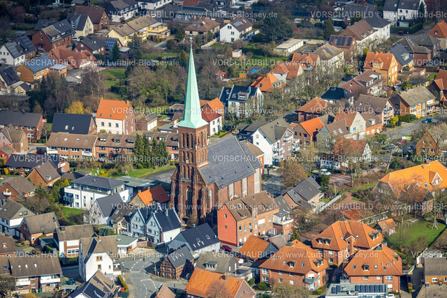 Hamm230215180 | Luftbild, St. Pankratius Kirche, Bockum-Hövel, Hamm, Ruhrgebiet, Nordrhein-Westfalen, Deutschland