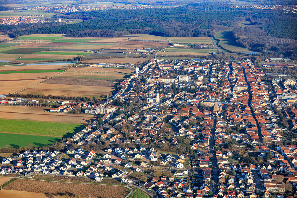 Luftbild: Neubaugebiet K2 von Westen in Kandel im Bundesland Rheinland-Pfalz in Deutschland. Foto: IMG_152485.jpg vom 27.12.2025 durch Werner Riehm/FLY-FOTO.de