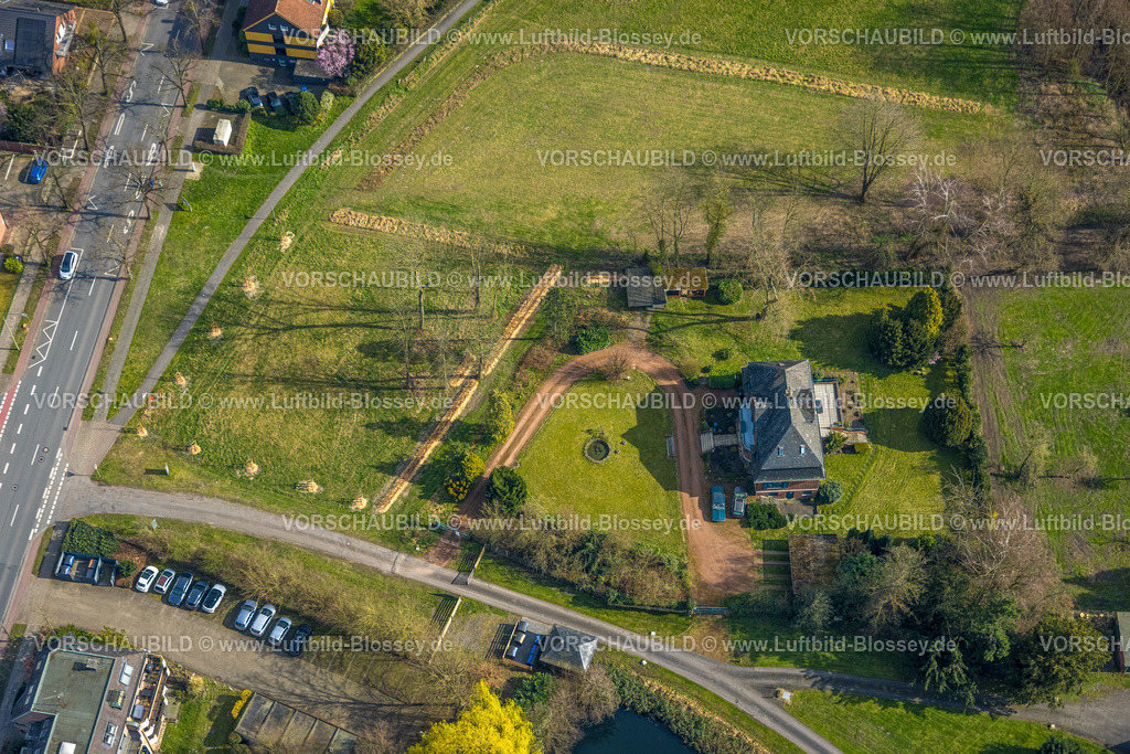 Hamm240306327 | Luftbild, Haus Kentrop und Marker Allee, grüne Wiesen und Felder im Landschaftsschutzgebiet, Mitte, Hamm, Ruhrgebiet, Nordrhein-Westfalen, Deutschland