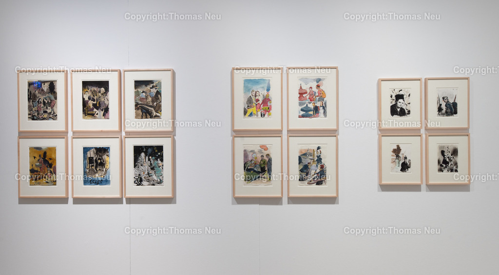 03_Neo_Rauch_Museum_Bensheim | 6.7.2024, bbe, Museum Bensheim, Ausstellung Neo Rauch "im Papiergrund", ,, Bild: Thomas Neu