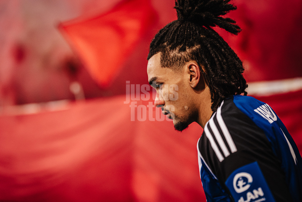 Fußball | Männer | Saison 2025/2026  | Fußball-Bundesliga | 19. Spieltag | FC St. Pauli vs. Hamburger SV | 23.01.2026 | Damion Downs (#19, HSV)