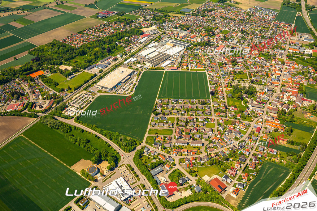 Schrägluftbild  Meyfried  Asbach-Bäumenheim - Das Luftbild wurde 2025 vom UL-Flugzeug heraus erstellt ( keine Drohne ) - Hochauflösende Luftaufnahme -Nicht vergleichbar mit Google Maps oder Satelittenbilder- Die Geschenkidee !Mit Lizenz und Bildrechte bestellbar